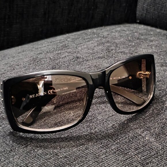 ST John Black Knit Logo Sunglasses main image 8